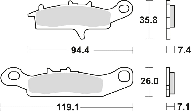 Trw Brake Pad MCB 757 SI Sinterited Metal
