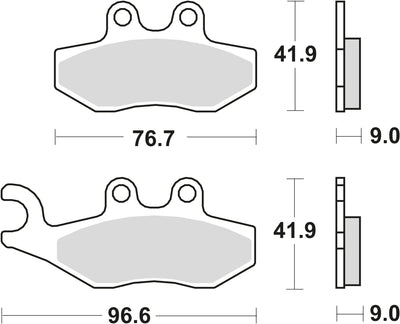 TRW Brake Tads MCB 744 Estándar orgánico