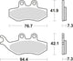 TRW Brake Pad MCB 734 Organic Standard