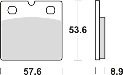 TRW Brake Pad MCB 617 Organic Standard