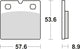 TRW Brake Pad MCB 617 Organic Standard
