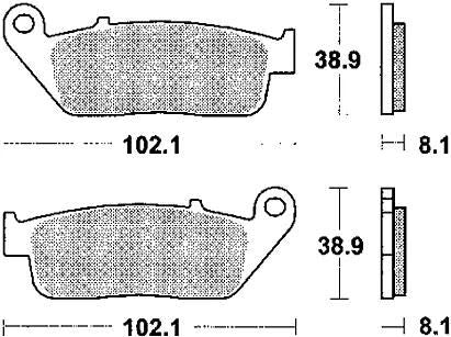Trw Frake Pad MCB 598 SV Sinterato Metal
