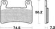 Trw Brake Pad MCB 703 SV Sinterato Metal