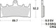 Trw Brake Pad MCB 659 SV Sinterato Metal