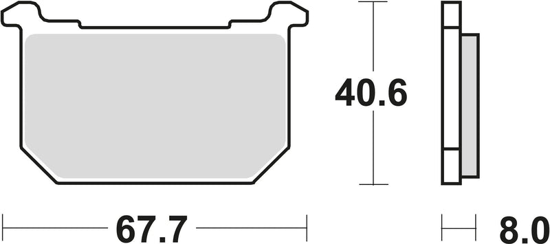TRW Brake Pad MCB 515 Organic Standard