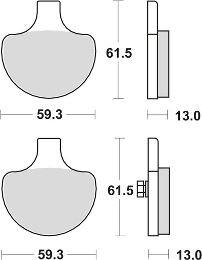 TRW Brake Pad MCB 548 Organic Standard