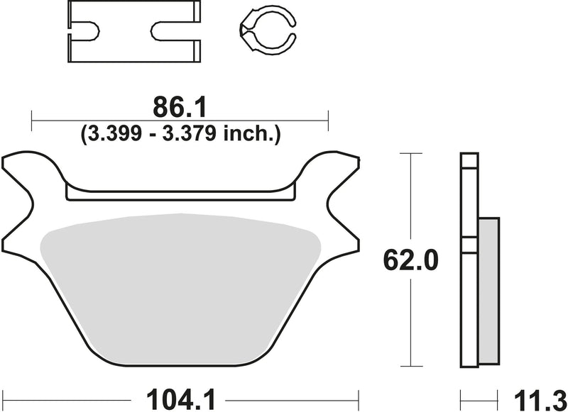 TRW Brake Pad MCB 583 Organic Standard