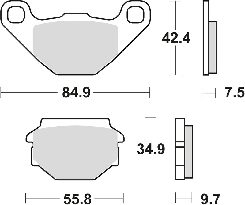 TRW Brake Pad MCB 657 Organic Standard