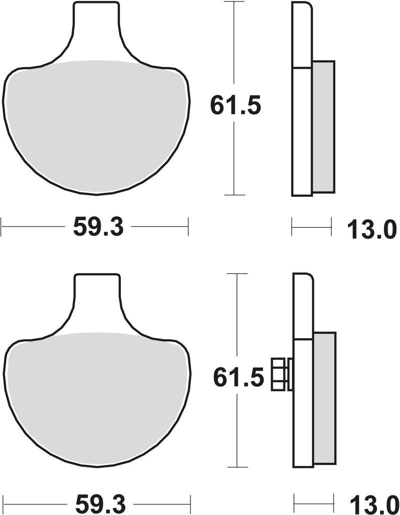 Trw Brake Pad MCB 548 PC Organizzazione perf.Comfort