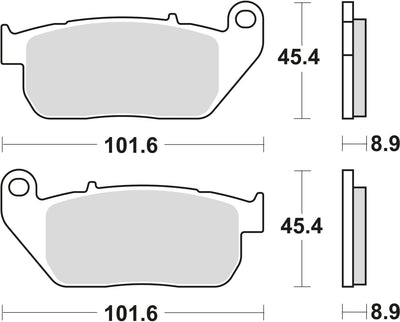 TRW Brake Pad MCB 753 PC Organic Perf. comfort