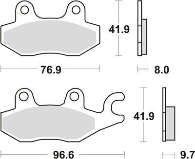 TRW Brake Tads MCB 604 Estándar orgánico