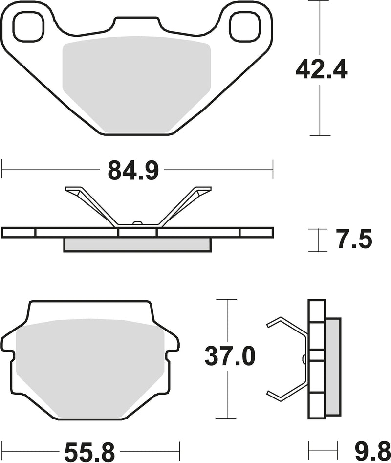 TRW Brake Tads MCB 667 SI Metal sinterizada