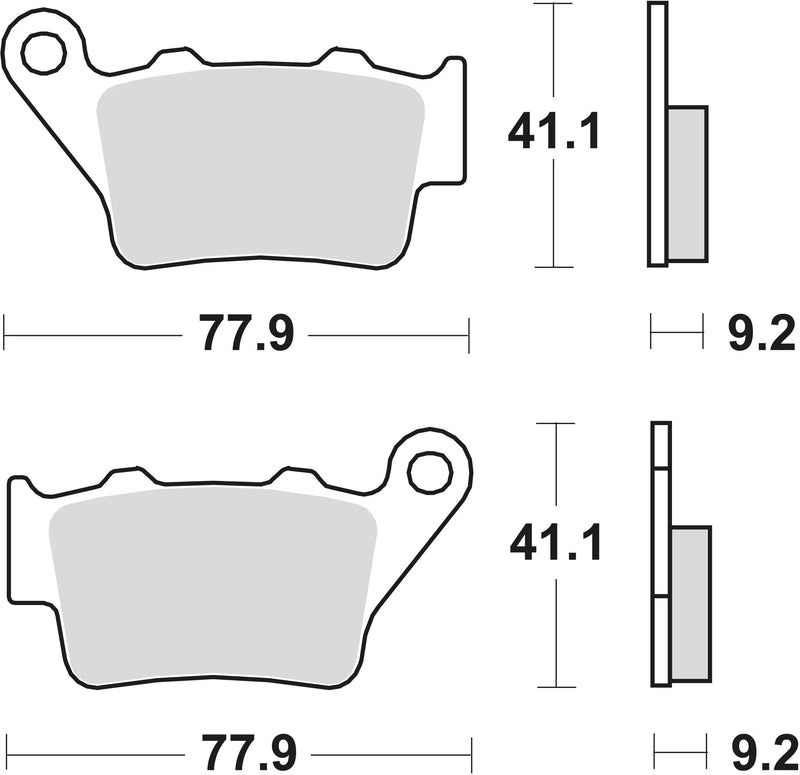 Trw Brake Pad MCB 672 SI Sinterato Metal