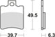 Trw remblokken mcb 674 brake pads organ. mcb 674 ec