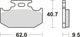 TRW Brake Pad MCB 625 Si Sint. metallo