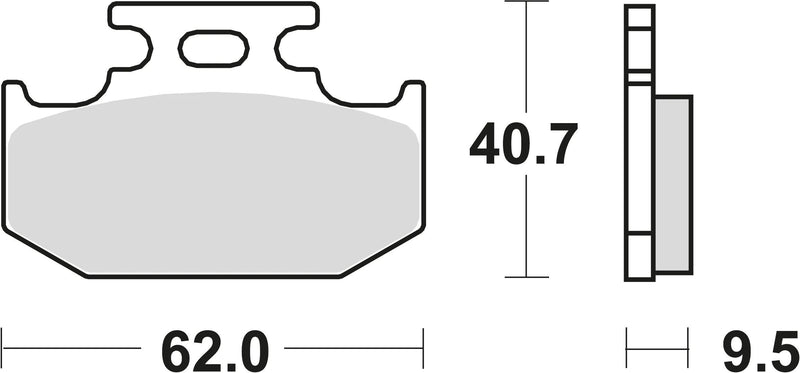 TRW Brake Pad MCB 625 Si Sint. metallo