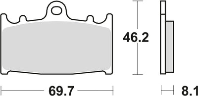 Trw remblokken mcb 602 brake pads sinter mcb 602 sv