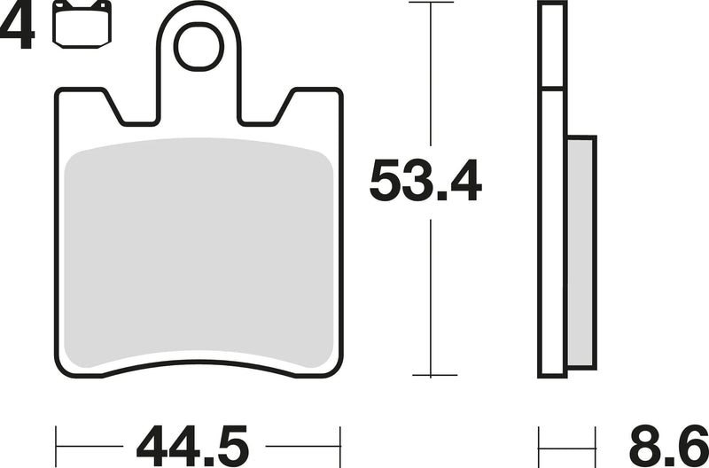 TRW Brake Pad MCB 706 Organic Standard