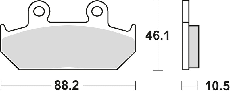 TRW Brake Pad MCB 624 Organic Standard