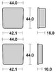 TRW Brake Pad MCB 506 Organic Standard