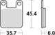 Trw Brake Pad MCB 535 Sr Sinteded Metal