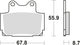 Trw Brake Pad MCB 541 Sinterited Metal