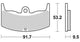 TRW Brake Pad MCB 543 Organic Standard