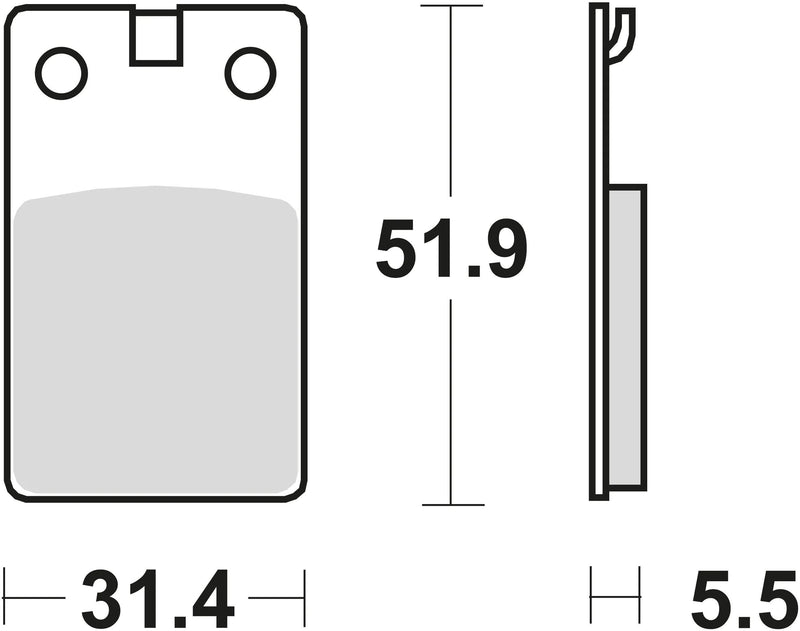 Trw Brake Pad MCB 564 Sr Sinteded Metal
