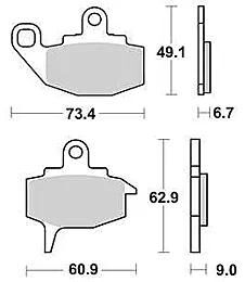 TRW Brake Pad MCB 573 Organic Standard