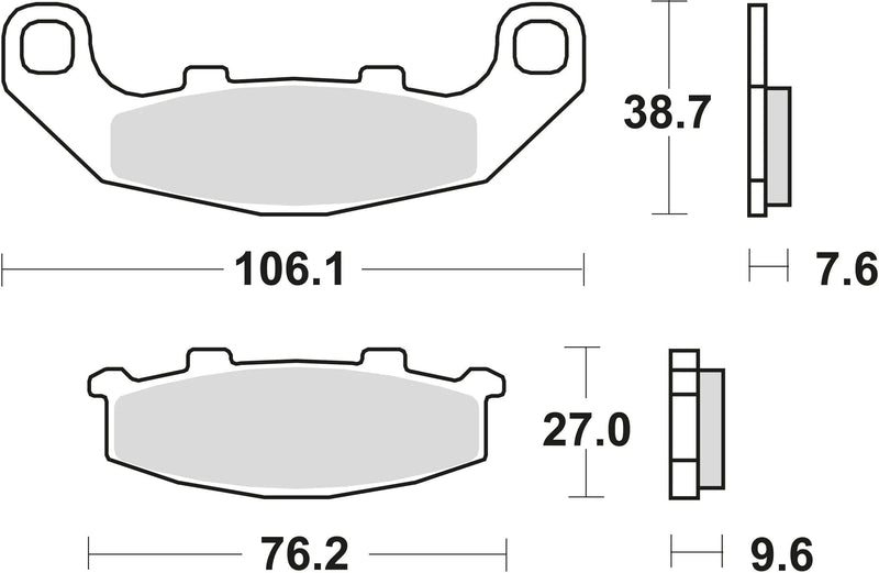Trw Brake Pad MCB 586 SV Sinterato Metal