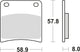 Trw Brake Pad MCB 591 Sinterited Metal