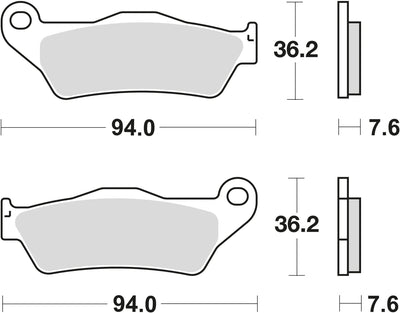 Trw remblokken mcb 648 brake pads sinter mcb 648 sh