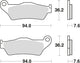 Trw Brake Pad MCB 648 Sinterited Metal