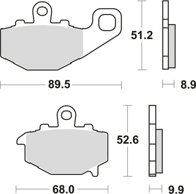 Trw remblokken mcb 662 brake pads sinter mcb 662 sh