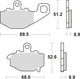 Trw Brake Pad MCB 662 Sinterited Metal
