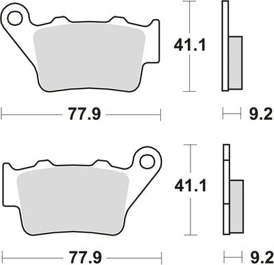 TRW Brake Pad MCB 672 RSI Sint.Metal Offr.Rac.