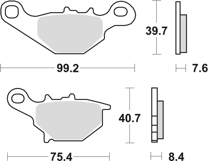 Trw Brake Pad MCB 679 SI Sinterited Metal