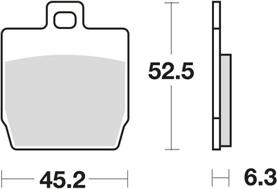 TRW BRAKE PAD MCB 701 Organic Standard