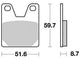 Trw Brake Pad MCB 702 Sinterited Metal