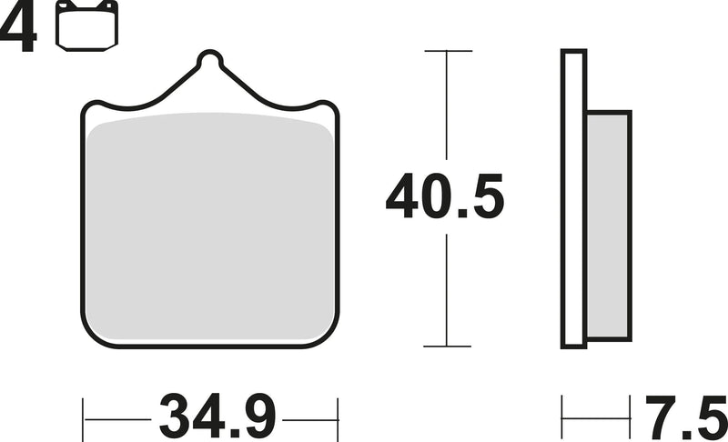 TRW Brake Pad MCB 721 CRQ Hyper Carbon Racing