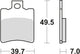 TRW Brake Pad MCB 696 Organic Standard