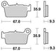 Trw Brake Pad MCB 739 SI Sinterited Metal