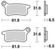 Trw Brake Pad MCB 740 SI Sinterited Metal