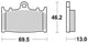 TRW Brake Pad MCB 741 Organic Standard