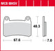 Trw Brake Pad MCB 884 SV Sinterato Metal