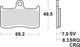 TRW Brake Pad MCB 737 TRQ SINT. Racing metal