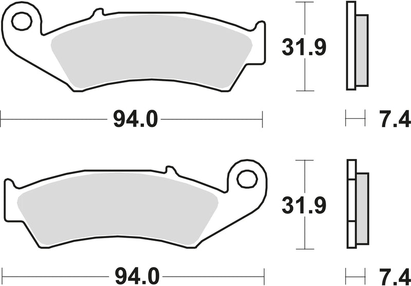 Trw Brake Pad MCB 574 RSI Sint.Metal Offr.Rac.