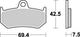 Trw Brake Pad MCB 797 Sinterited Metal