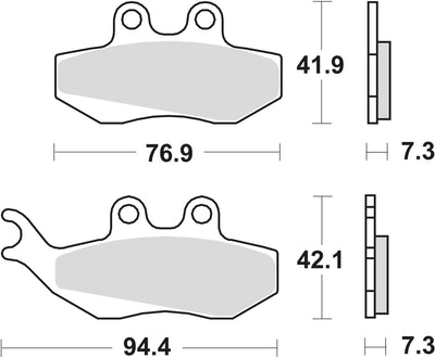 TRW Brake Pad MCB 664 EC organic