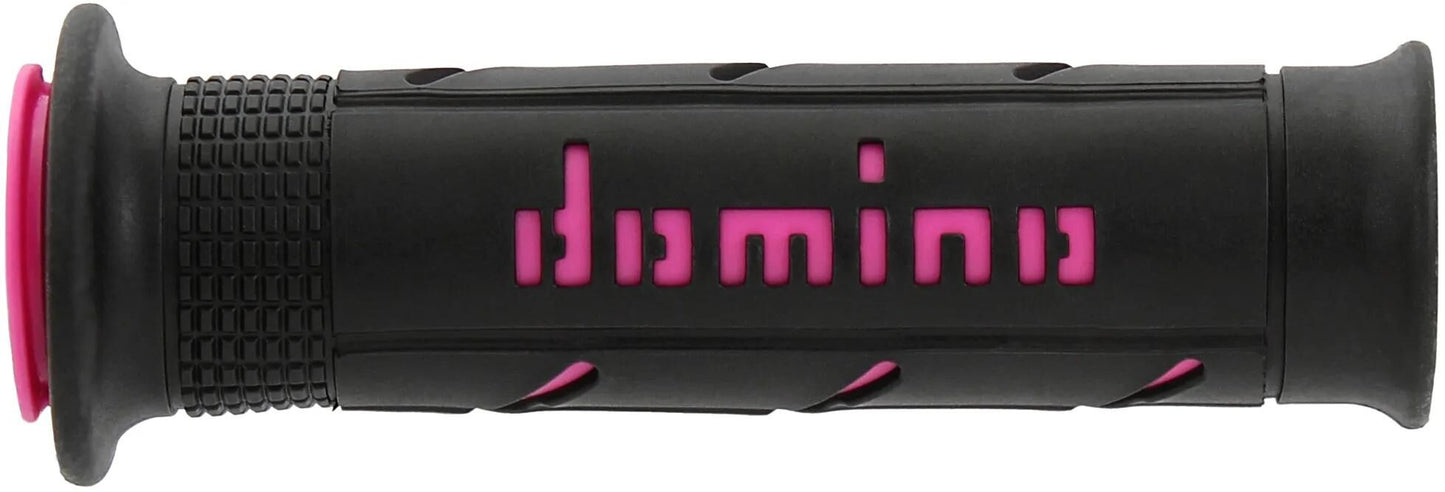 Domino rubber handvat a250 rubber grip a250 black pink 120 125mm open